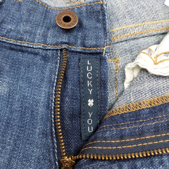 Lucky Brand Sweet Crop Mid Rise Blue Cropped Jeans Hayward Size 27 - Picture 7 of 14